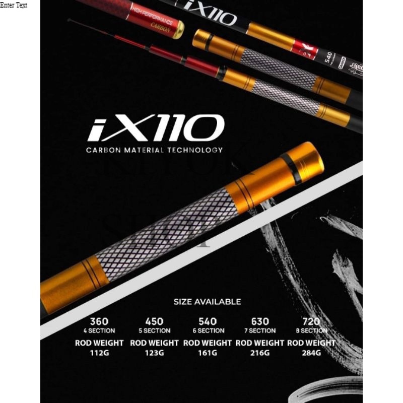 kiyok shop Pole Tegek Iroly IZ110 / IX110 / IS110 Rod Carbon 360 450 540 630 Cm murah laris semarang