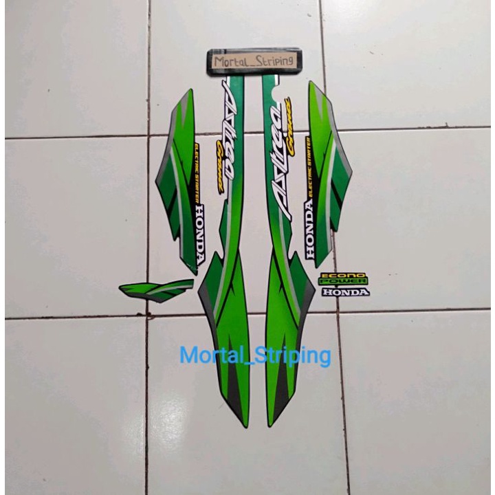 STIKER STRIPING LES LIS BODI ASTREA GRAND 95 96 1996 HIJAU STANDAR