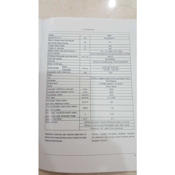 NEW  Mesin Potong Kayu Chain Saw Chainsaw MG-6898 Merek MAGNUM