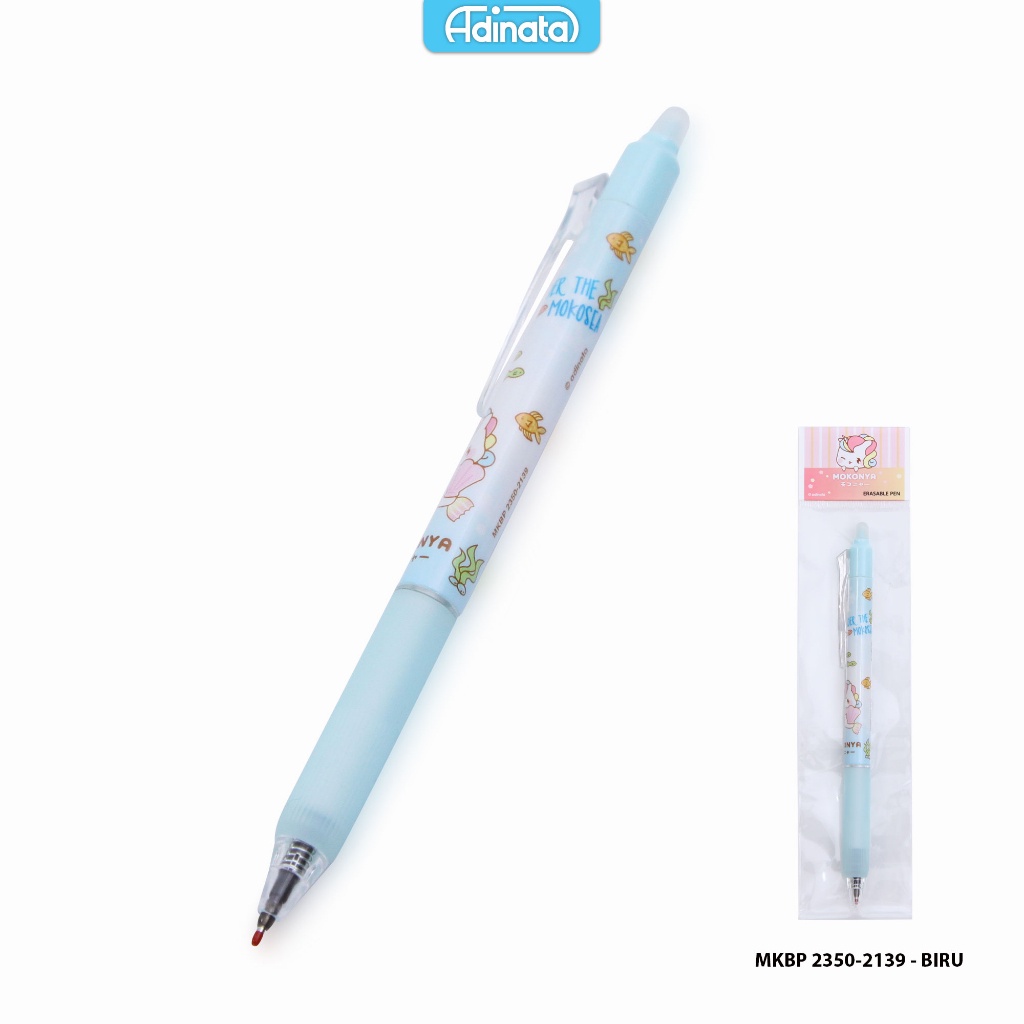 

Mokonya Gel Pen Erasable 2350-2139A Blue / Pen / Alat Tulis - Adinata