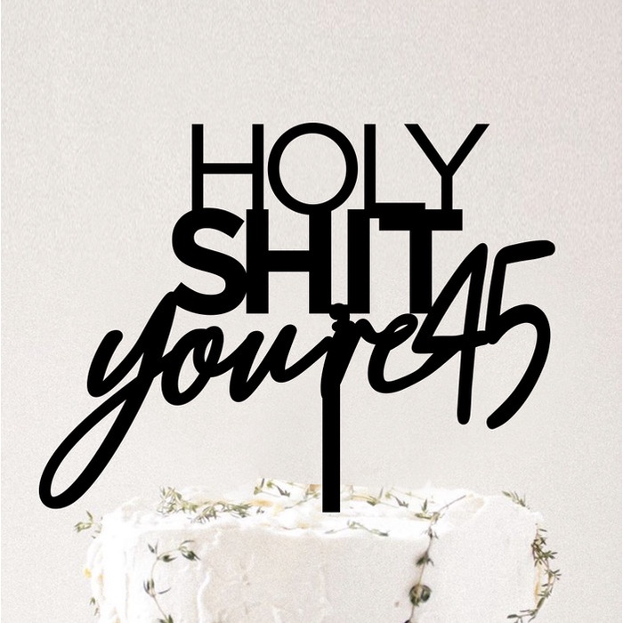 Custom Cake Topper Akrilik Tulisan Huruf Acrylic Topper Kue - 10cm