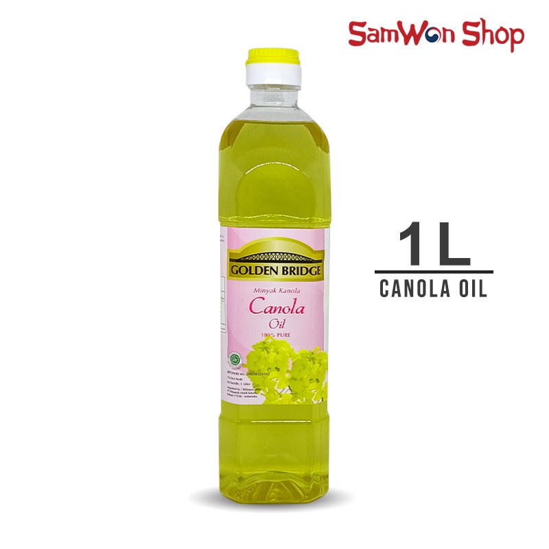 

COD GOLDEN BRIDGE CANOLA OIL / MINYAK BUNGA KANOLA 100% PURE - BOTOL (1L)