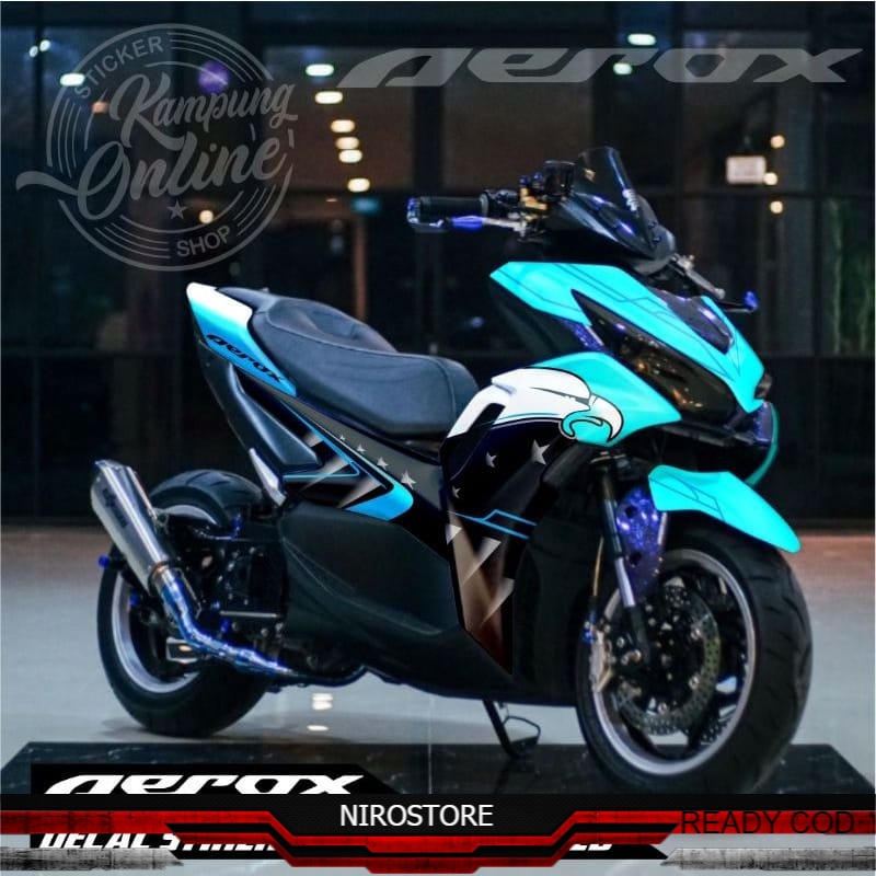 striping aerox new connected decal aerox full body sticker aerox 155 new full body stiker variasi ae