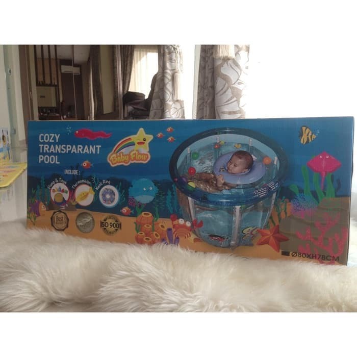 promo ✨ -Baby Flow Baby Spa Cozy Transparant Pool 80 x 78 cm Kolam Renang Bayi