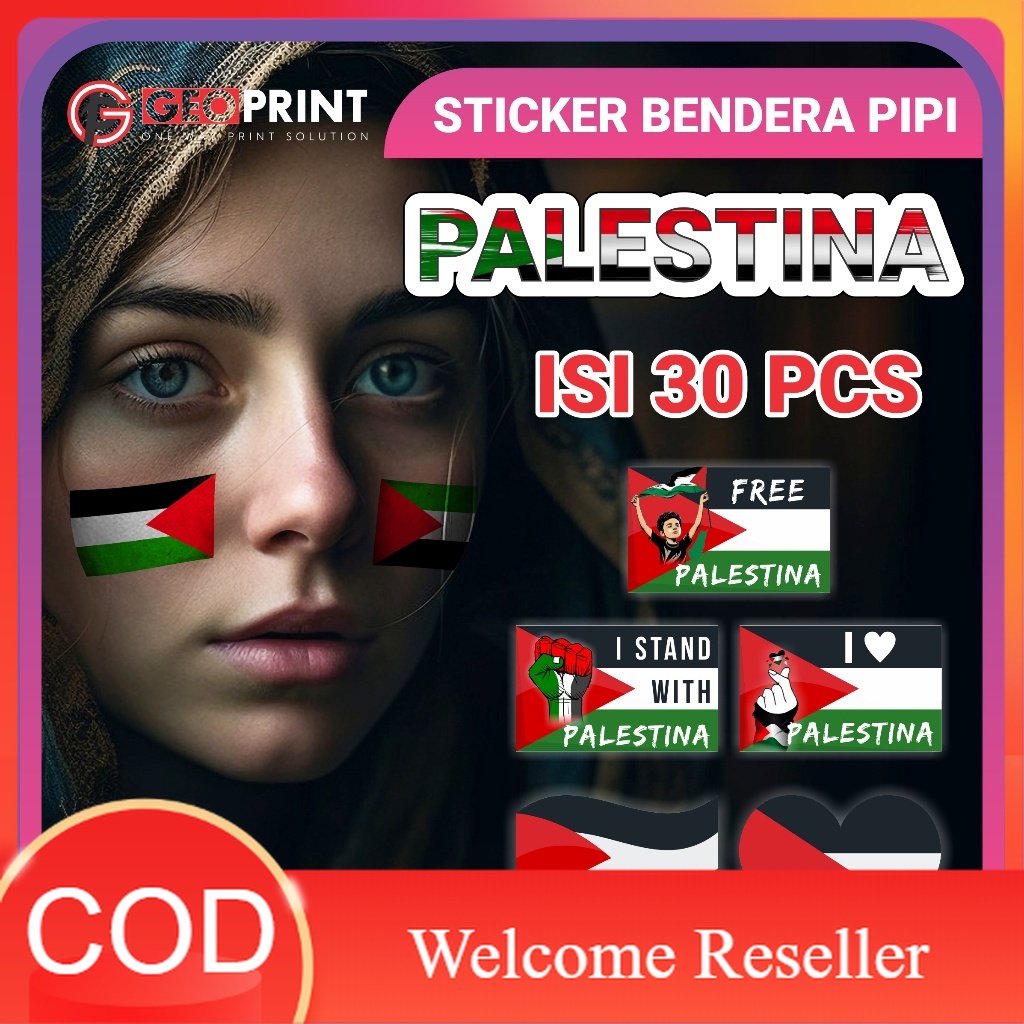 

Isi 30 Sticker Pipi Bendera Palestina 5 Bentuk Menarik