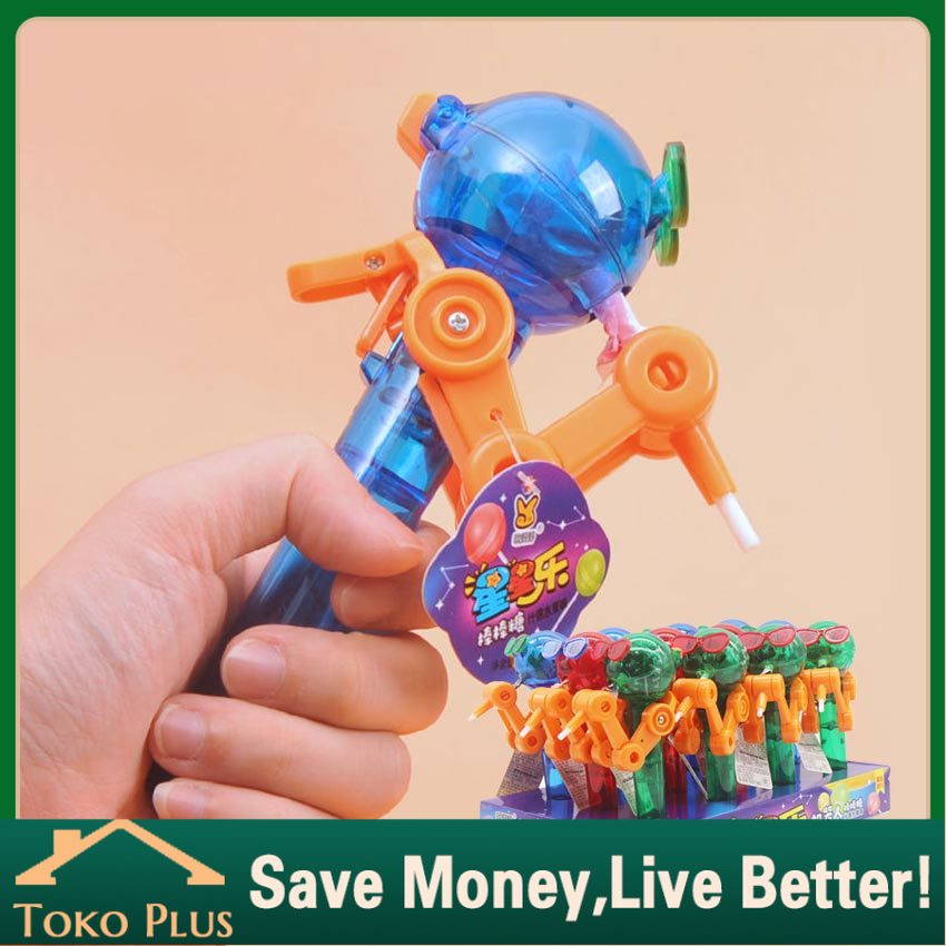 Mainan Robot Lollipop Holder Penyimpan Permen Lolipop Mainan Unik Anti Debu Lucu /Permen Lunak/Perme