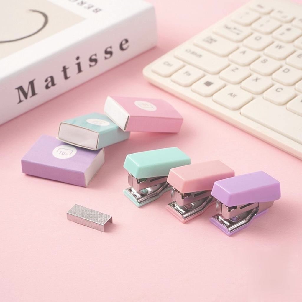 

stapler #10 &staple cute set Stapler Mini Set Staples Perlengkapan Kantor Mengikat Logam Kreatif-YuanYuan