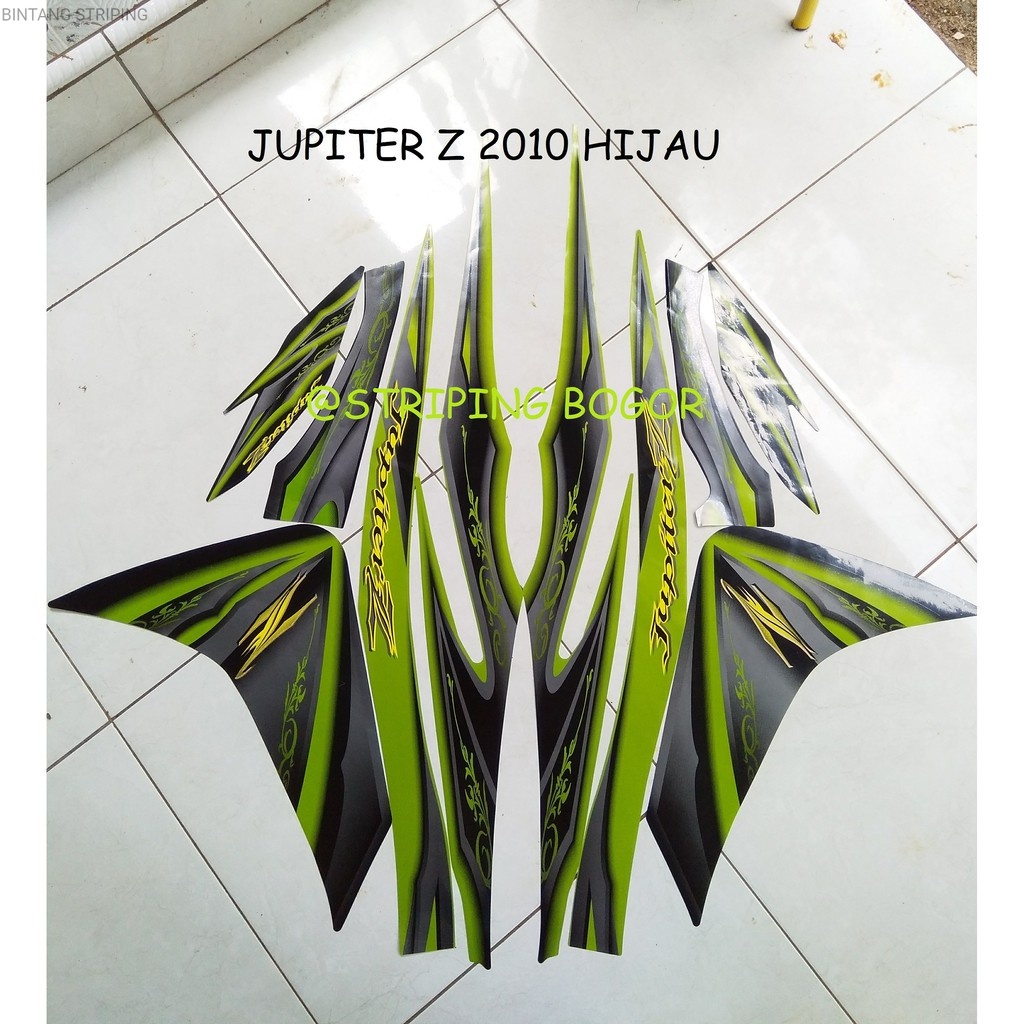 Striping Lis Stiker Motor Yamaha Jupiter Z 2010 Hijau