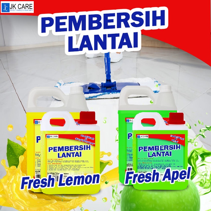 (PAKET HEMAT) 4x Pembersih Lantai 5 Liter Aroma Apel (OJEK)