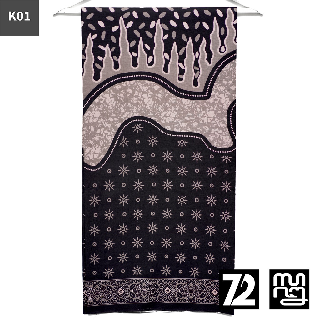 KAIN BATIK KATUN Premium Motif Lapis Truntum Warna Hitam Item Black Dusty Pink ⁠Mocha Mousse 724335 