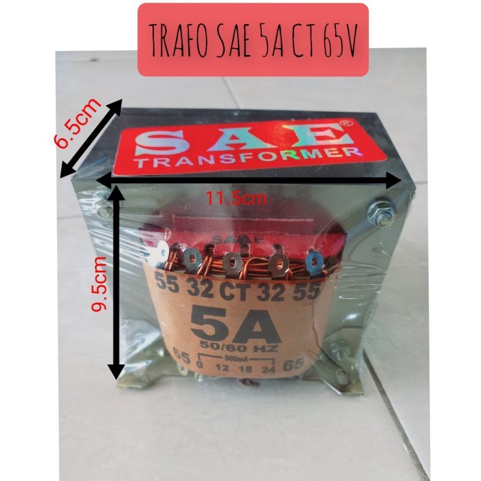 TRAVO TRAFO TRANSFORMER SAE 5A CT 65 MURNI travo sae 5 amper ct 65v