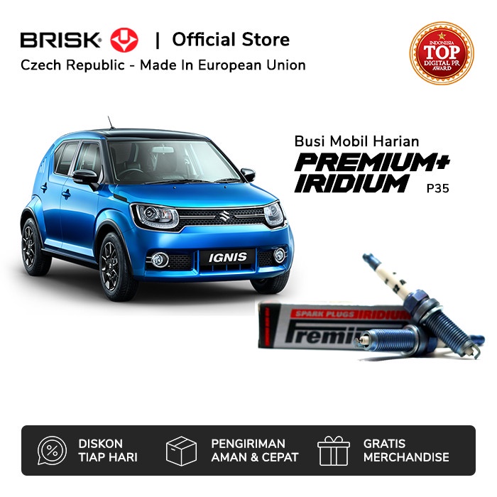 Busi Mobil Suzuki Ignis Brisk Premium Iridium P35