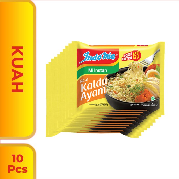 

BEST SELLER- 10 Pcs - Indomie Kuah Kaldu Ayam