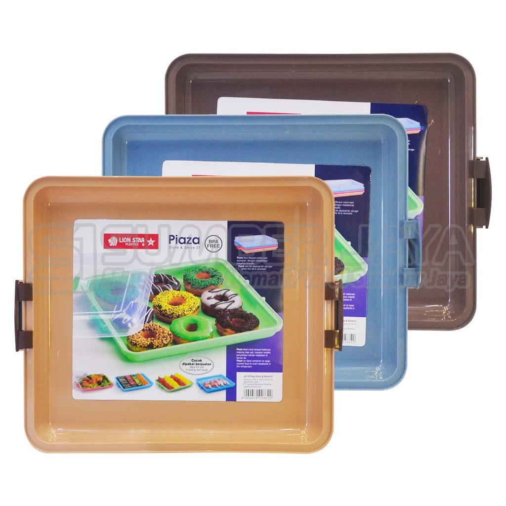 Kotak Tempat Box Kue Gorengan Plastik Piaza Store JX-18 Lion Star