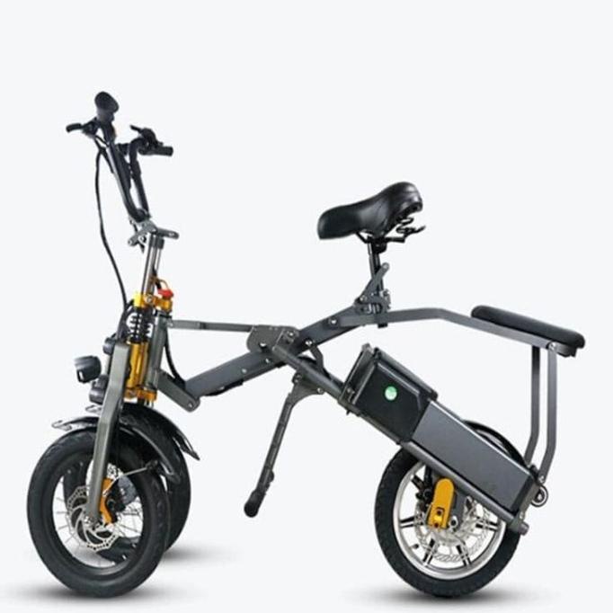 [PROMO BIGSALE] Sepeda Listrik Lipat Foldable E-Bike Wheel Tricycle Roda 3 17.5Ah 70Km