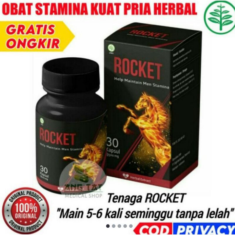 OBAT VITALITAS PRIA ROCKET ASLI 100% ORIGINAL SUPLEMEN OBAT KUAT STAMINA PRIA TAHAN LAMA DEWASA SAMP