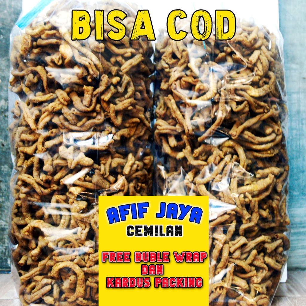 

Keripik usus ayam kiloan grosir 1 bal isi 2 kg afif jaya cemilan