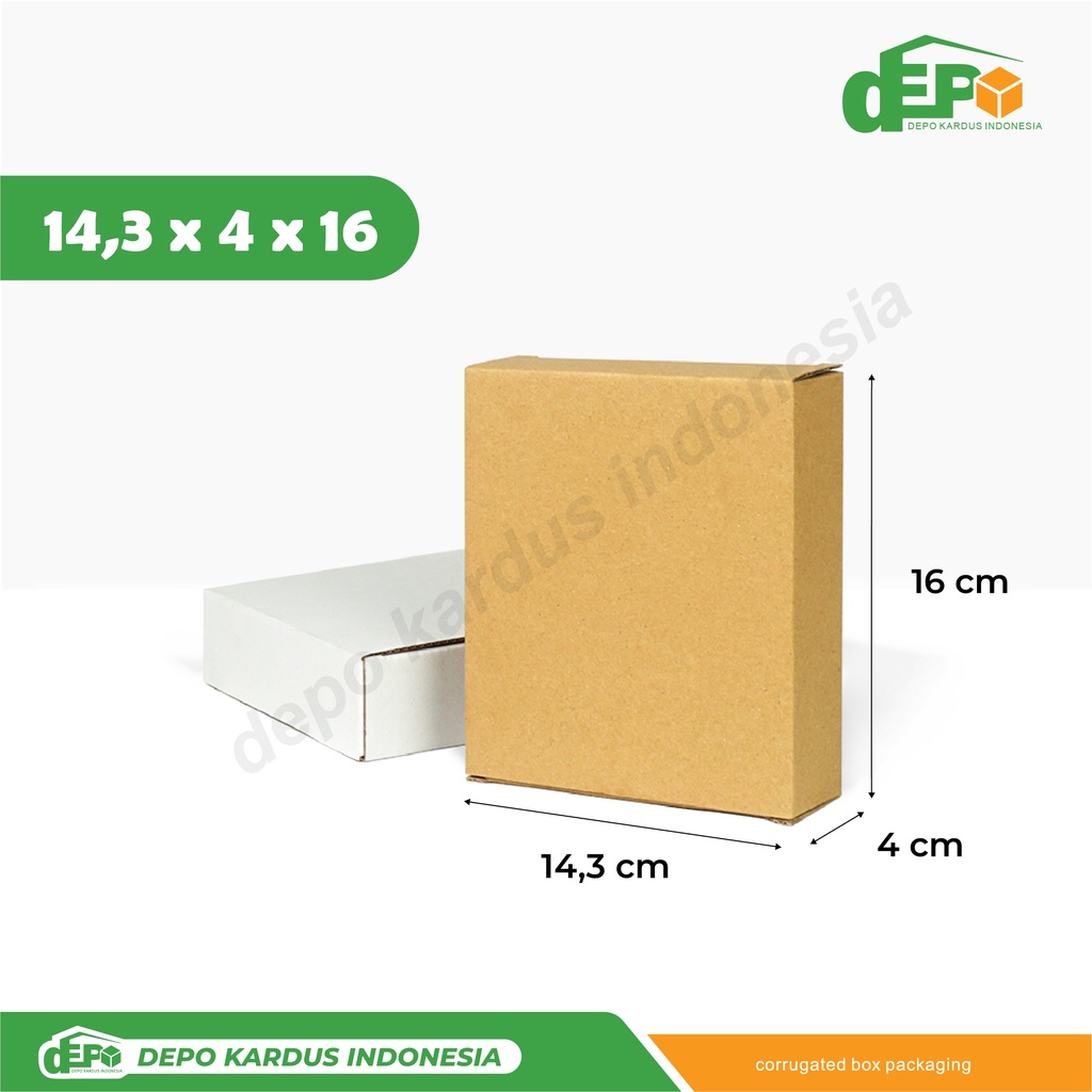 

Box 14x4x16 cm (Shorush) Kardus/Kardusmini/Karduskecil/Boxkecil/Karton/Kartonmini/Kemasan/Hampers/Gift/sliplock/tinggi16