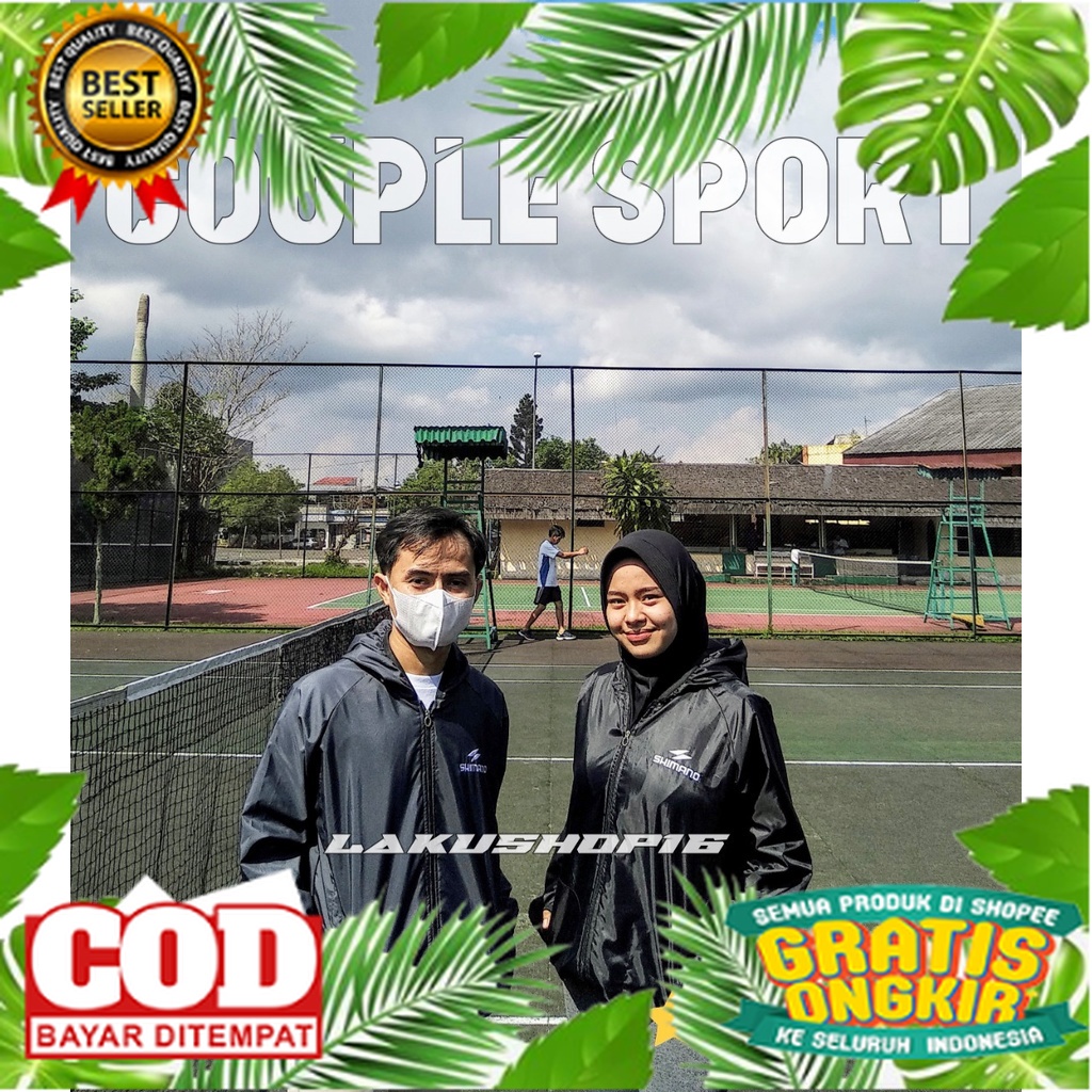 Jaket Lari Pria Parasut Wanita Jumbo Olahraga Joging Running dan Sauna Bisa COD// JAKET PARASUT /JAK