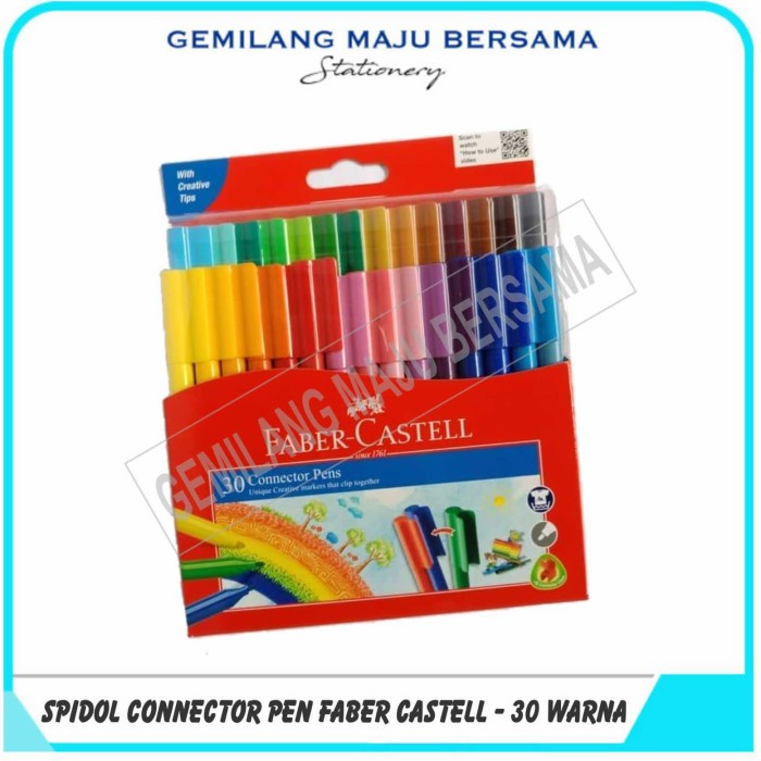 

Andma Spidol / Connector Pen Faber Castell 30 Warna