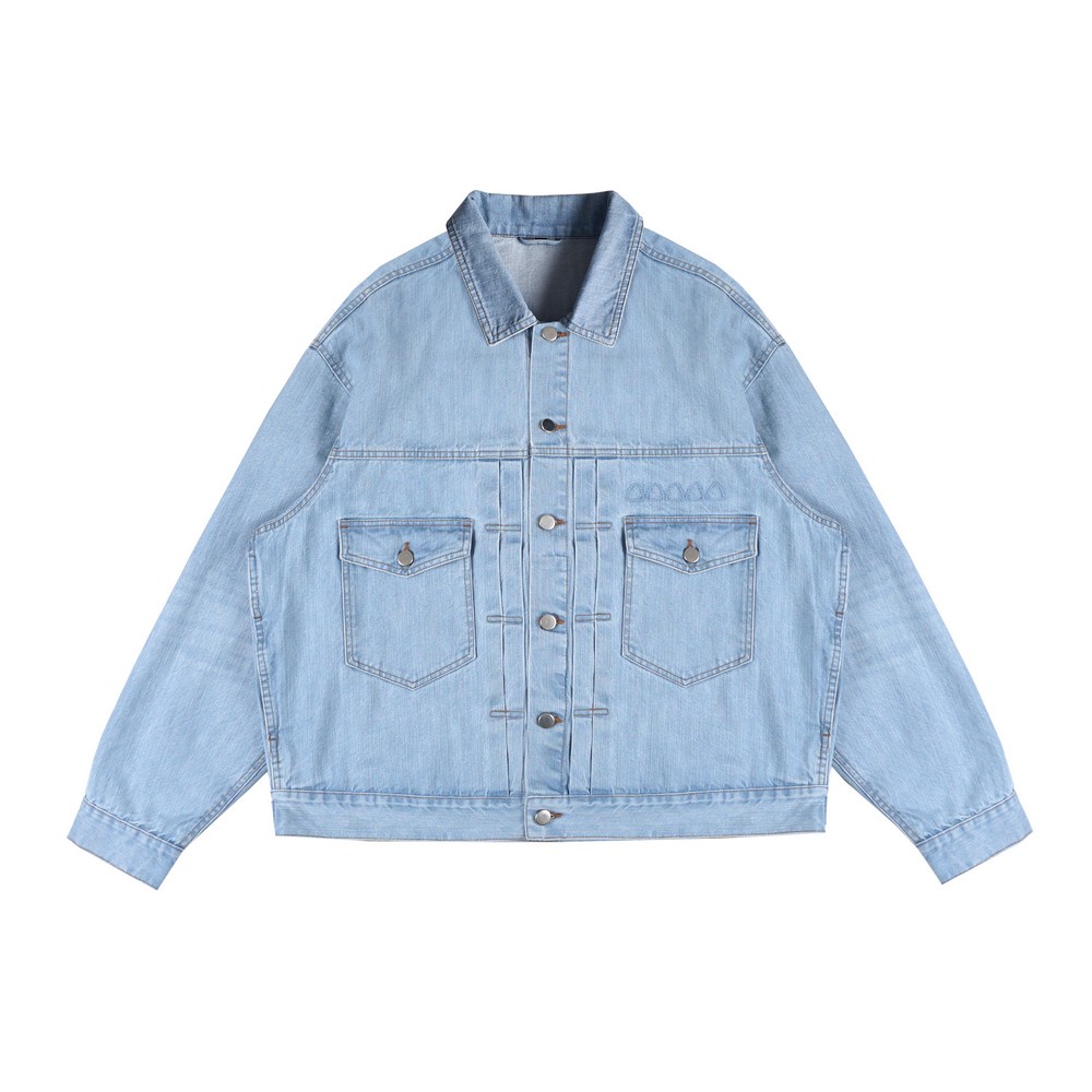 3Second x Karafuru Jaket Jeans Pria Denim Jacket Logo Script Grouphis 051223