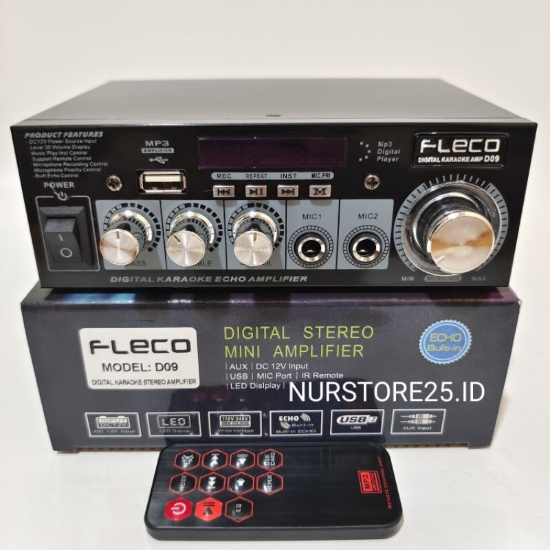 POWER AMPLIFIER BLUETOOTH DIGITAL FLECO KARAOKE D-05/D-09/ POWER AMPLI BLUETOOTH DIGITAL FLECO KARAO
