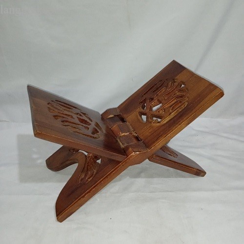 

termurah Rekal Al-qur'an Kayu Jati Ukir Ukuran Sedang (M)