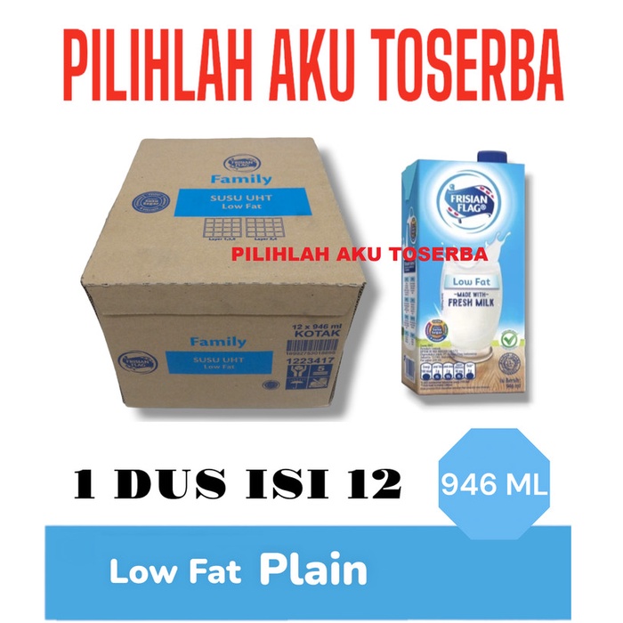 

Susu Frisian Flag LOW FAT PLAIN 1 LITER - ( 1 DUS ISI 12 PCS )