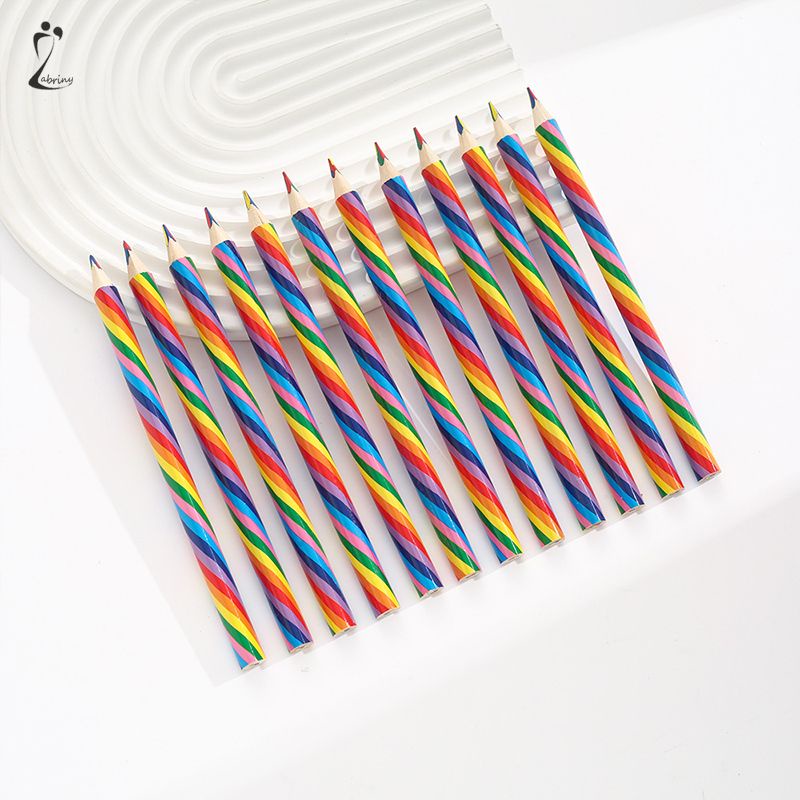 

Pensil Pelangi Batang Tebal Pensil Pelangi Berwarna Inti yang Sama Pensil Kayu Empat Warna Pensil Z