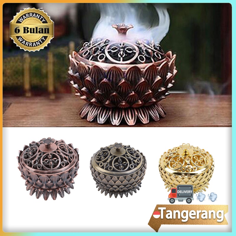 Tempat Bakar Dupa Bunga Lotus / Tempat Bakar Dupa Arab Kerucut Dupa Lotus Backflow