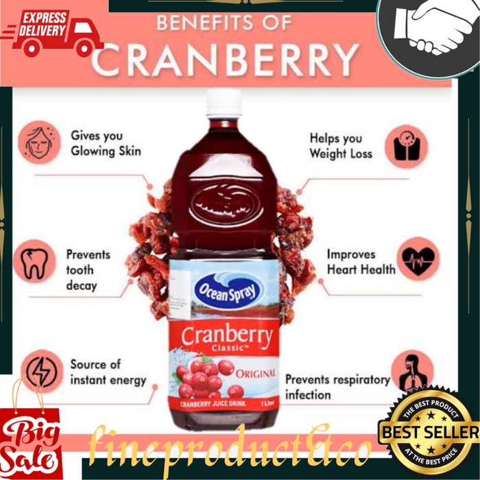 

Ocean Spray Cranberry 1Ltr - Classic Juice Fruit - Jus Buah Import USA