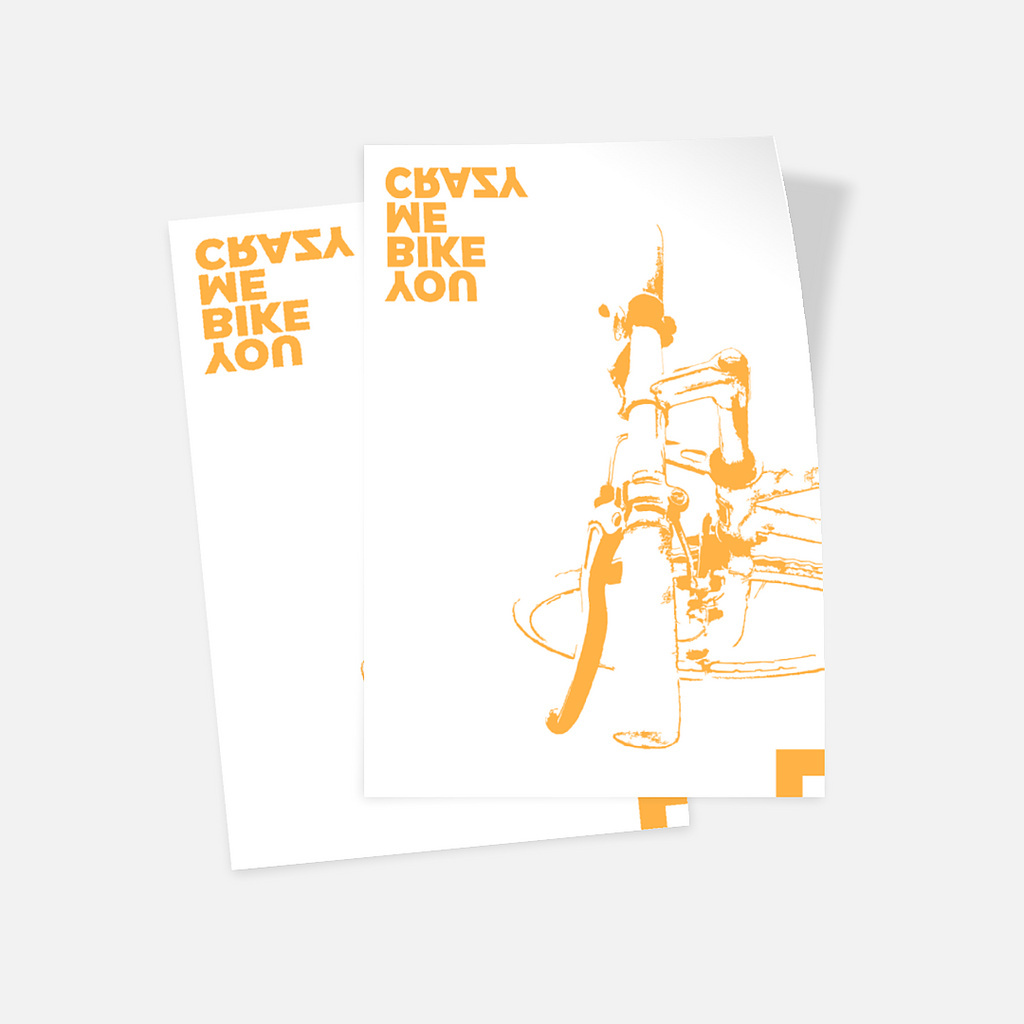 

Matte Sticker - Set of 2 You Bike Me Crazy