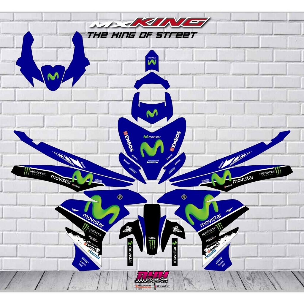 STIKER DECAL FULL BODY YAMAHA JUPITER MX KING MOVISTAR V1 V2