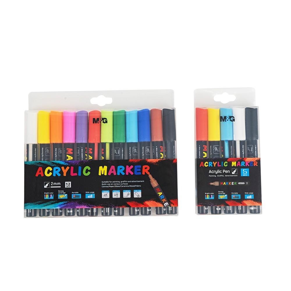 

M&G Spidol Acrylic Marker Set 5/12 Color