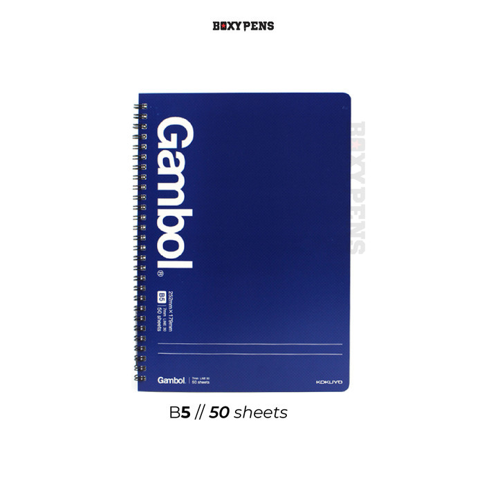 

Kokuyo Watanabe Gambol Double Helix Notebook Horizontal Lines - B5, 50 Sheets