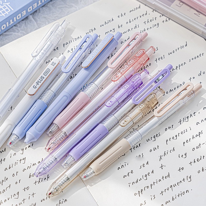 

5pcs G-plus Nice Gel Pens Set 0.5mm Ballpoint Black Color Ink Durable Writing School Office Supplies A7459