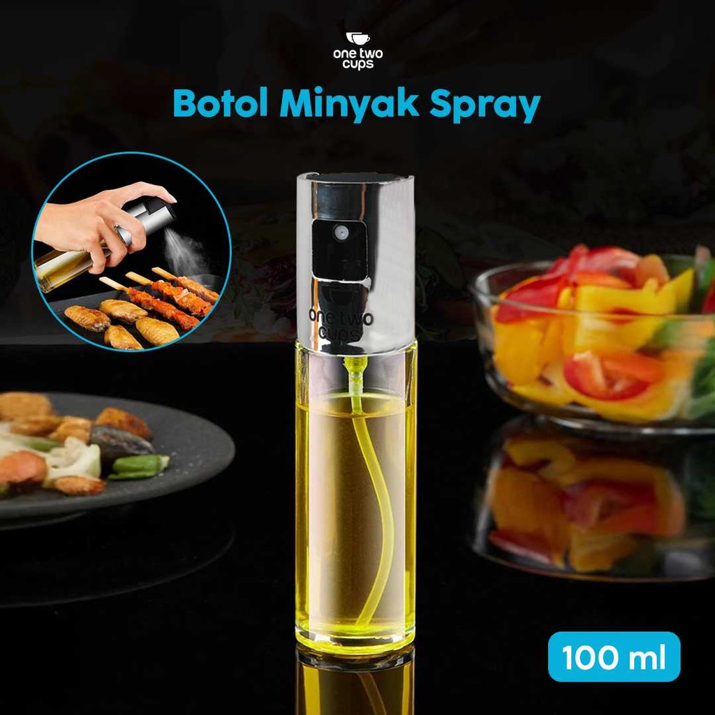 

promo anniversary Februari One Two Cups Botol Minyak Spray Olive Oil BBQ Food 100ml - HEA-1075 grosir_majujaya