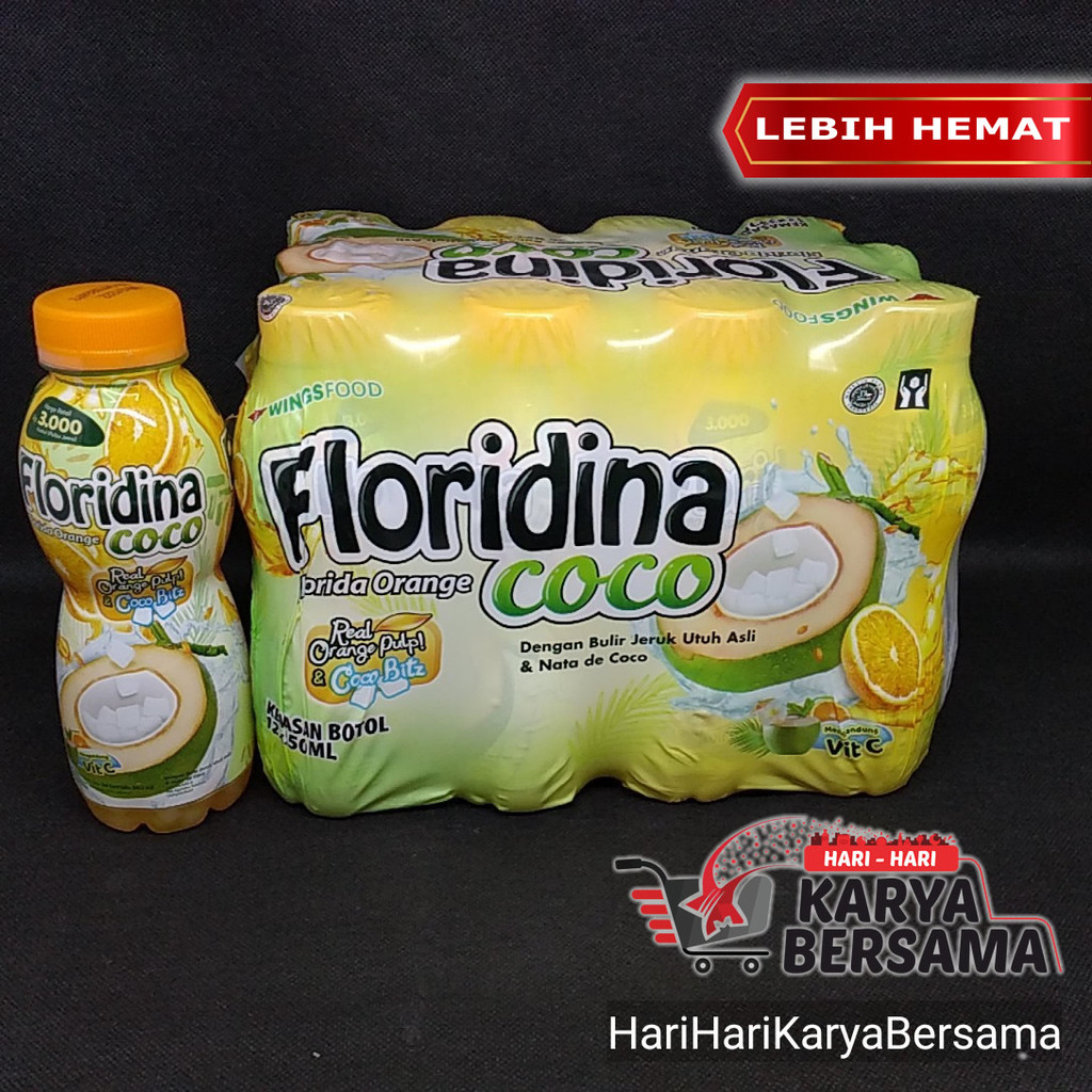 

MINUMAN RINGAN JUS JERUK FLORIDINA ORANGE COCO PER PACK ISI 12'S X 350ML