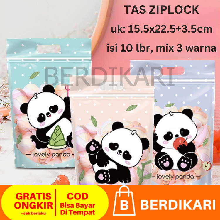 

BD Zipper Bag Plastik Klip Hampers isi 10 lembar 15.5 x 22.5cm Permen Kue Kering Cookies Ziplock