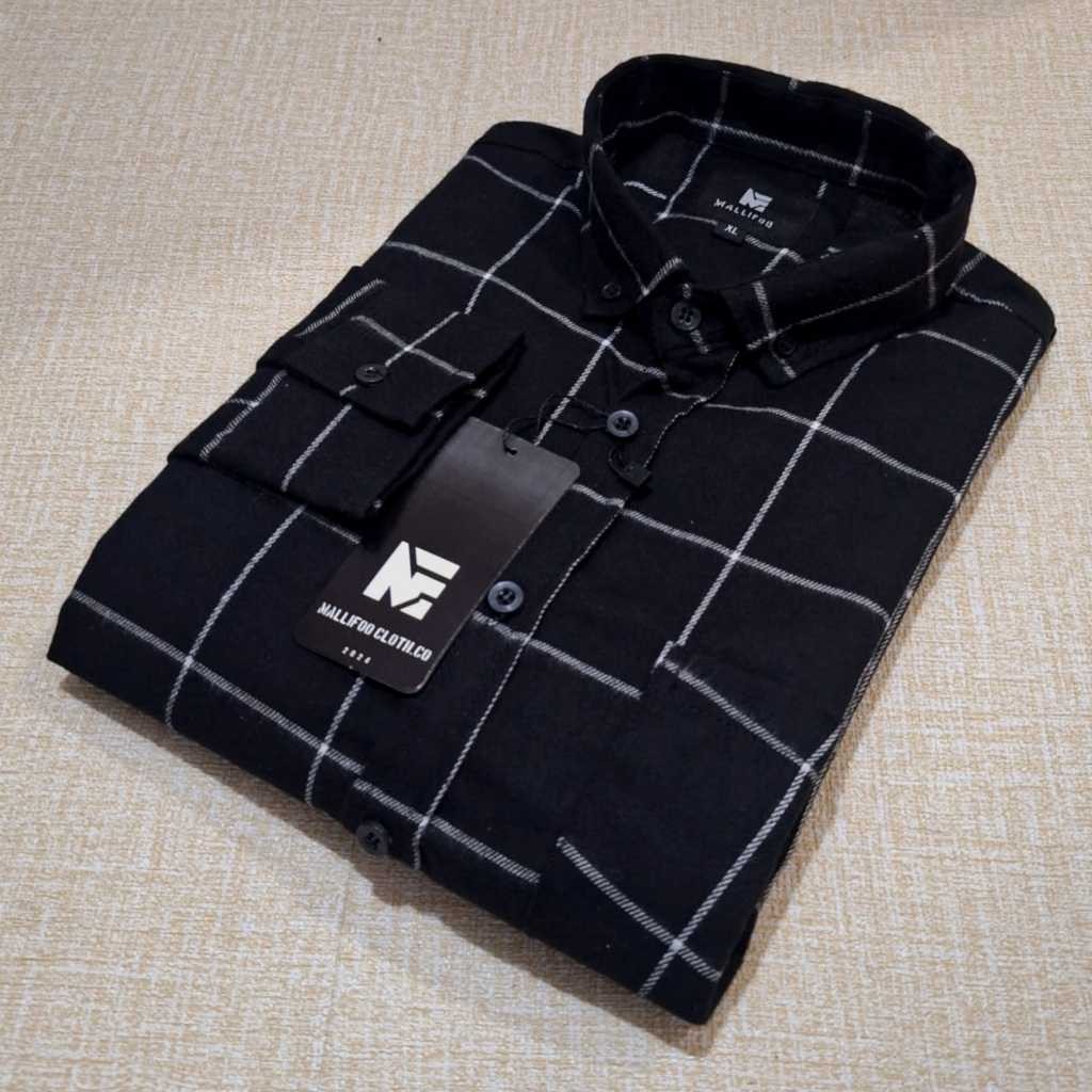 BINTANG ARIES - Outfit Baju Kemeja Flanel Pria Lengan Panjang / Outer Baju Atasan Kotak Kotak Lengan