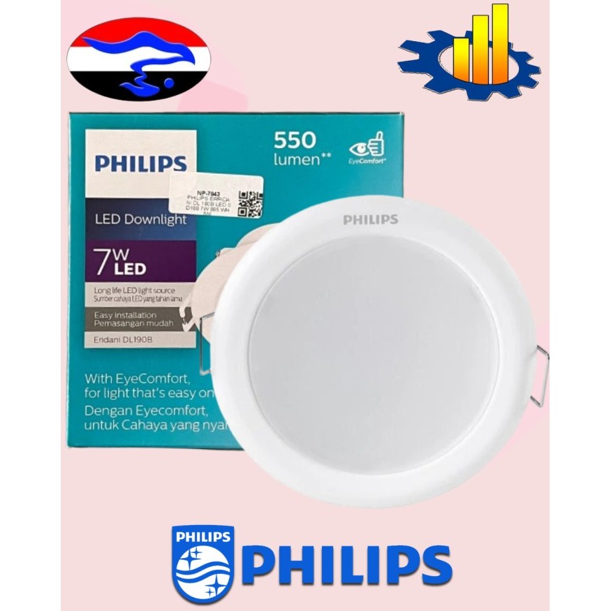 Lampu LED Philips Downlight 7 Watt ERIDANI DL190B DAYLIGHT