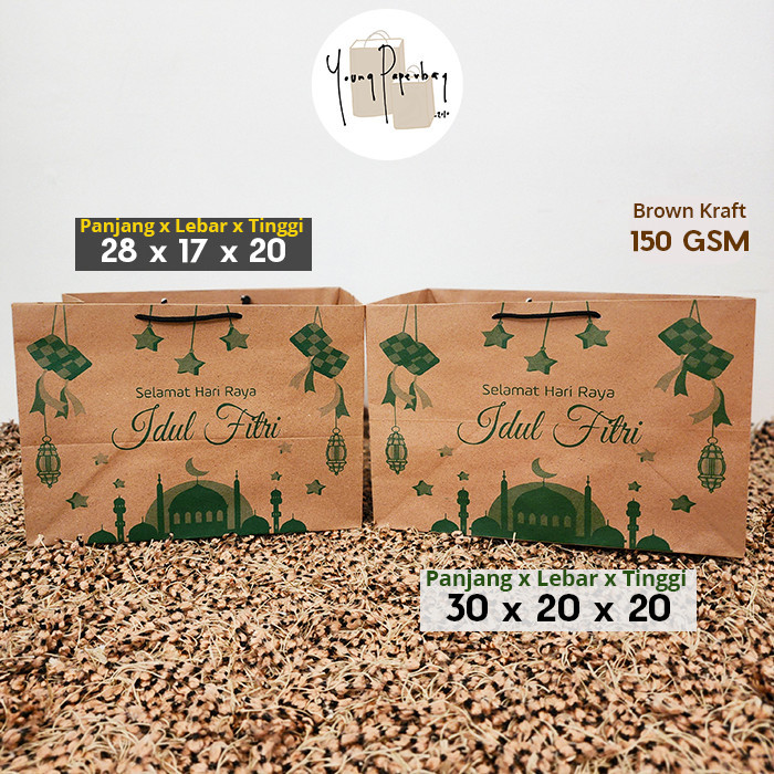 

Paper Bag / Tas Kertas Idul Fitri Uk. 28x17x20 Model Landscape - 30 x 20 x 20
