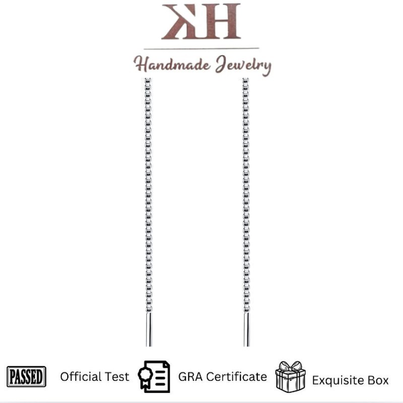 KH Jewelry - Anting Moissanite GRA ORI Anting berlian asli Perak Klasik dan elegan Wanita anting  KH