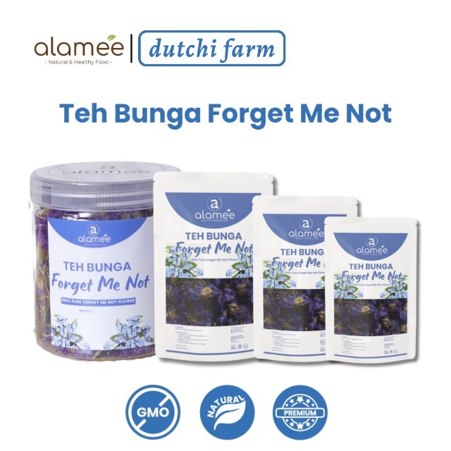 

ALAMEE Teh Bunga Forget Me Not Flower Tea Organik Kering Dried Siap Seduh Minum Dutchi Farm Dutchi Farm