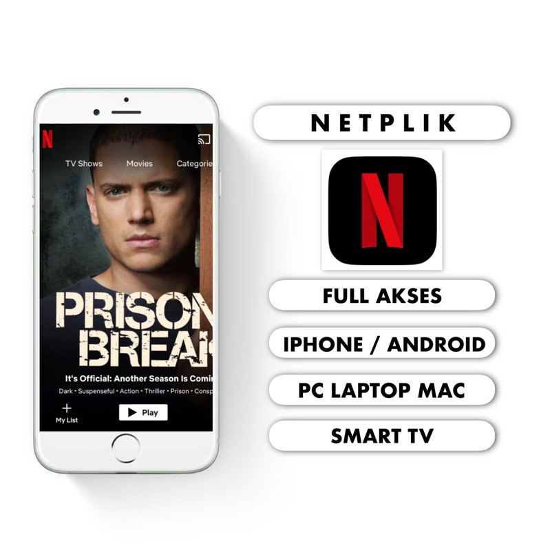 ORIGINAL APLIKASI NUETPLUIX PREMIUM ( BERUPA ACC LOGIN ) IOS ANDROID PC LAPTOP SMART TV SERIES FLIX