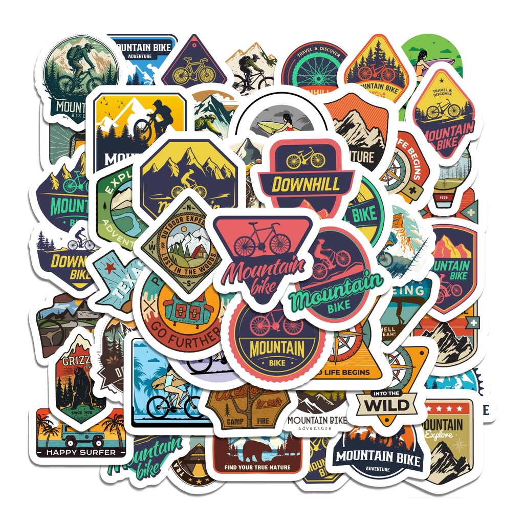 

COD 50 Pcs Stiker Sepeda Gunung Outdoor Lucu Anti Air Untuk Dekorasi Notebook Sepeda Skateboard Handphone