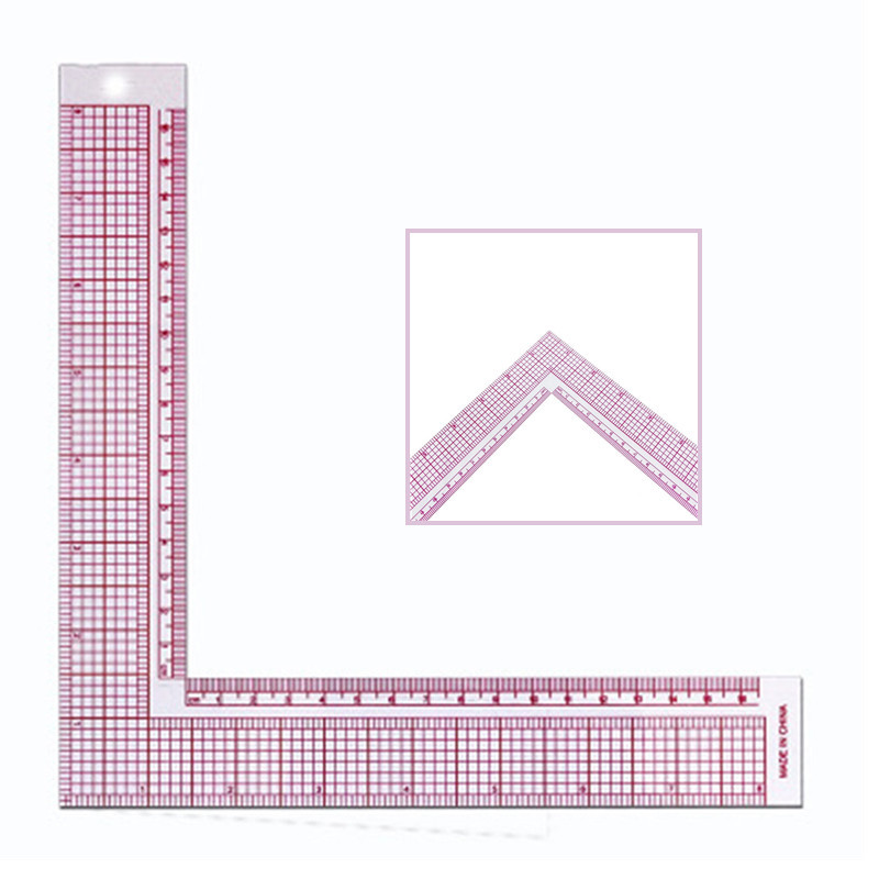 

L Shape Plastic Ruler Garment Cutting Quilting Supplies Sewing Tools Craft Accessories Patchwork Tailor Scale Rule Drawing