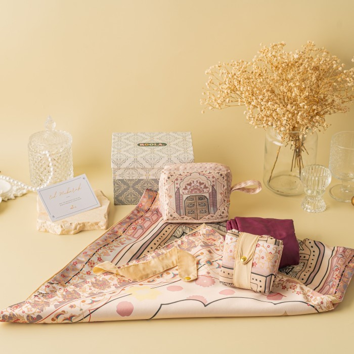 

PROMO LEBARAN Hampers Lebaran Roola | Set Mukena Sajadah Travel Premium - Burgundy