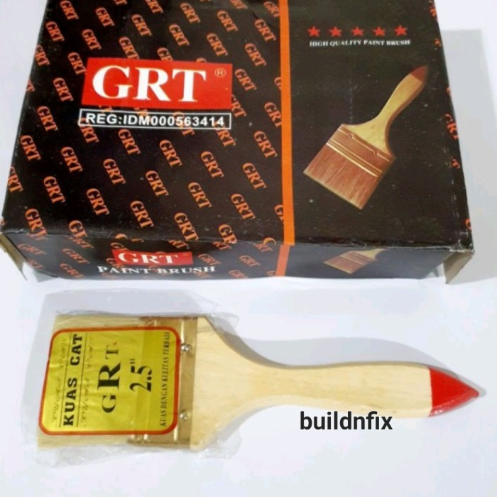 

A. Kuas Cat Kayu Besi Tembok MERK GRT 2.5 Inch