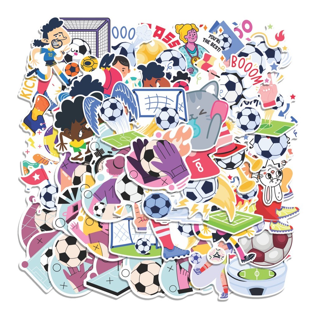 

COD 50 Pcs Stiker Football Animasi Lucu Anti Air Untuk Dekorasi Notebook Sepeda Skateboard Handphone